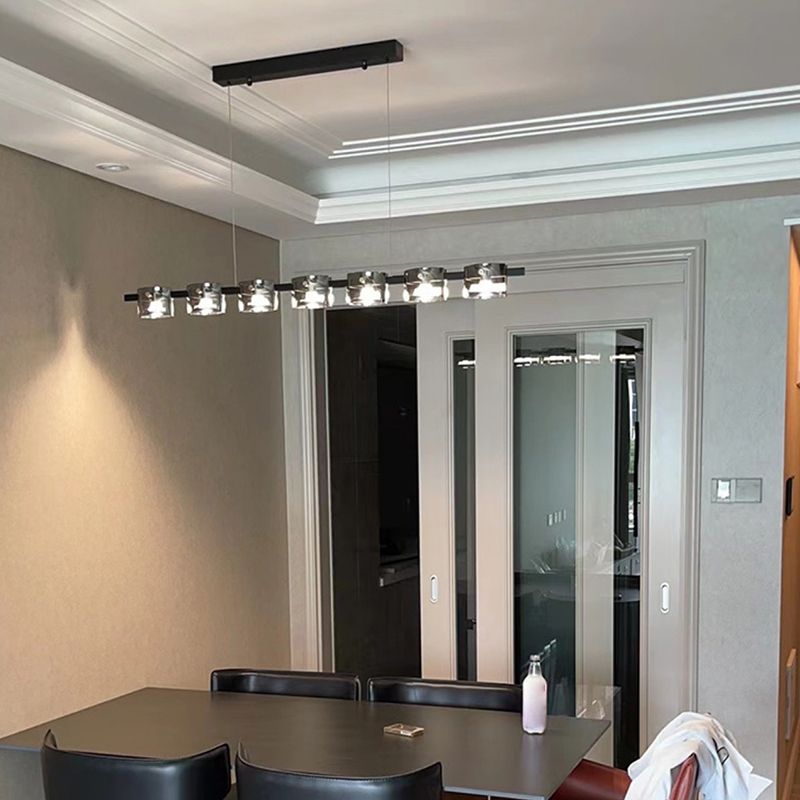 Nordic LED Island Lighting Fixture Simple Glass Pendant Light for Dining Room