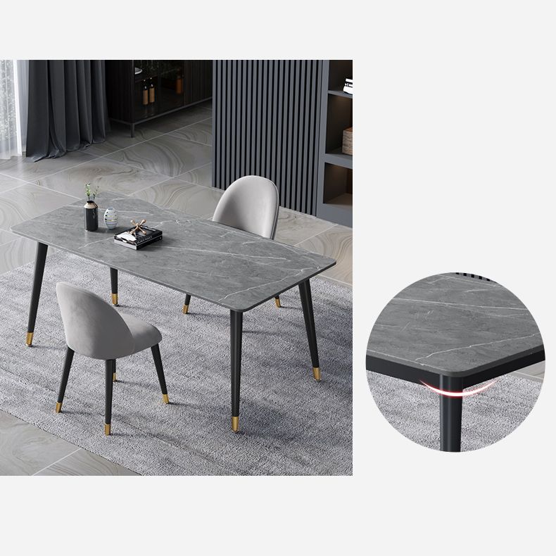 Comedor fijo contemporáneo † ROOMA † Table † Conjunto con muebles de mesa de comedor base de 4 patas de metal 4 patas