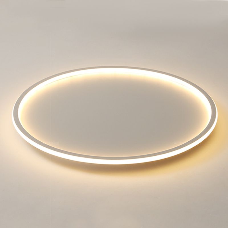 Modern Simple Style Round Ceiling Mounted Light Aluminum 1 Light Flush Mount Lighting