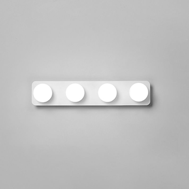 Modern Rectangle Shape Vanity Light with Acrylic Shade for Powder Room Washroom