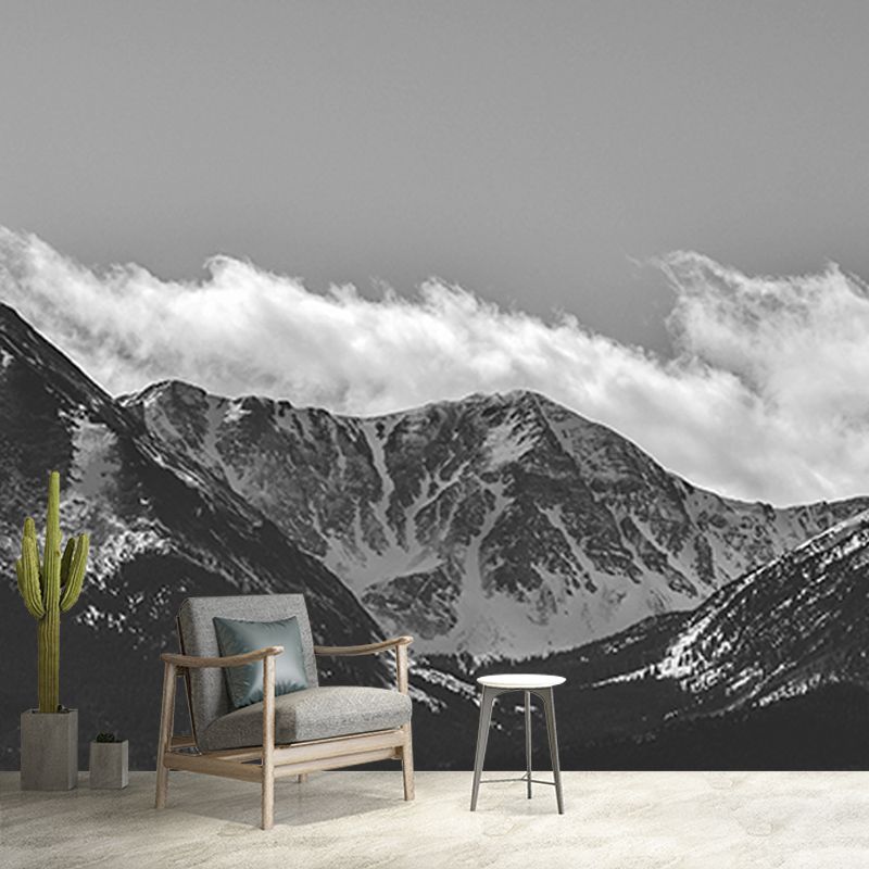 Sky Resistant Mural Wallpaper Mountain Landscapes Pattern for Wall Decor
