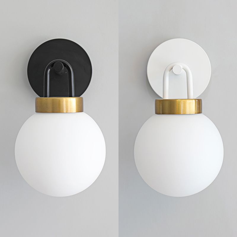 Ball Shaped Sconce Light Fixture Nordic Glass Wall Mounted Light Fixture for Bedroom