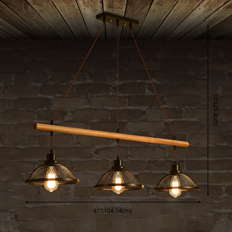 Bowl Island Lighting Fixtures Industrial Metal Pendant Lighting for Restaurant