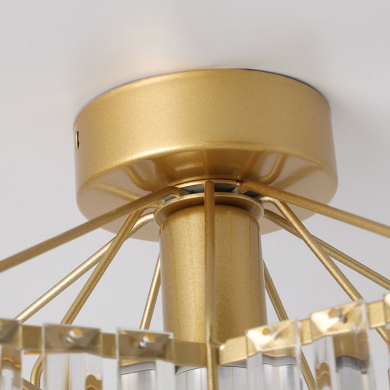 Modern Ceiling Light Creative Flush Mount Ceiling Light Fixture with Crystal Shade