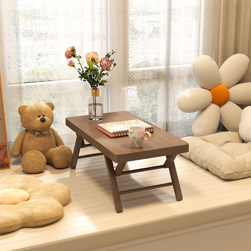 Traditional Rubber Wood Sofa Side Accent Table with 4 Legs for Bedroom