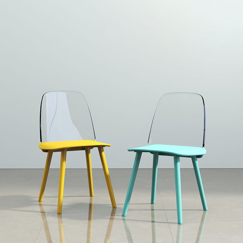 Chaise de salle à manger en plastique de Style nordique, chaises de salle à manger sans accoudoirs pour usage domestique