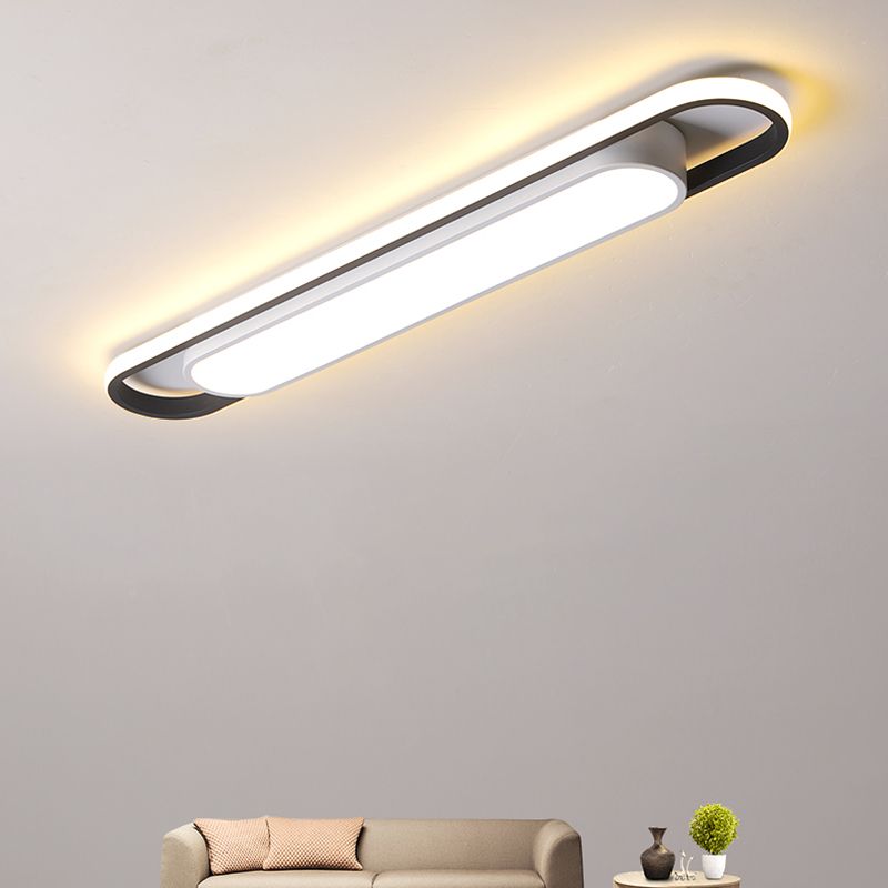 Modern Simple Flush Mount Ceiling Lamp Linear Flush Lamp for Living Room