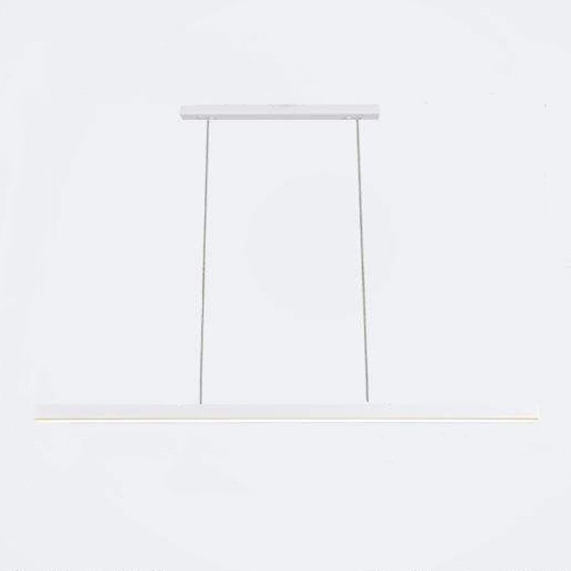 Minimalist Linear Island Pendant Lighting, 1-Light Acrylic Hanging Light for Kitchen Island