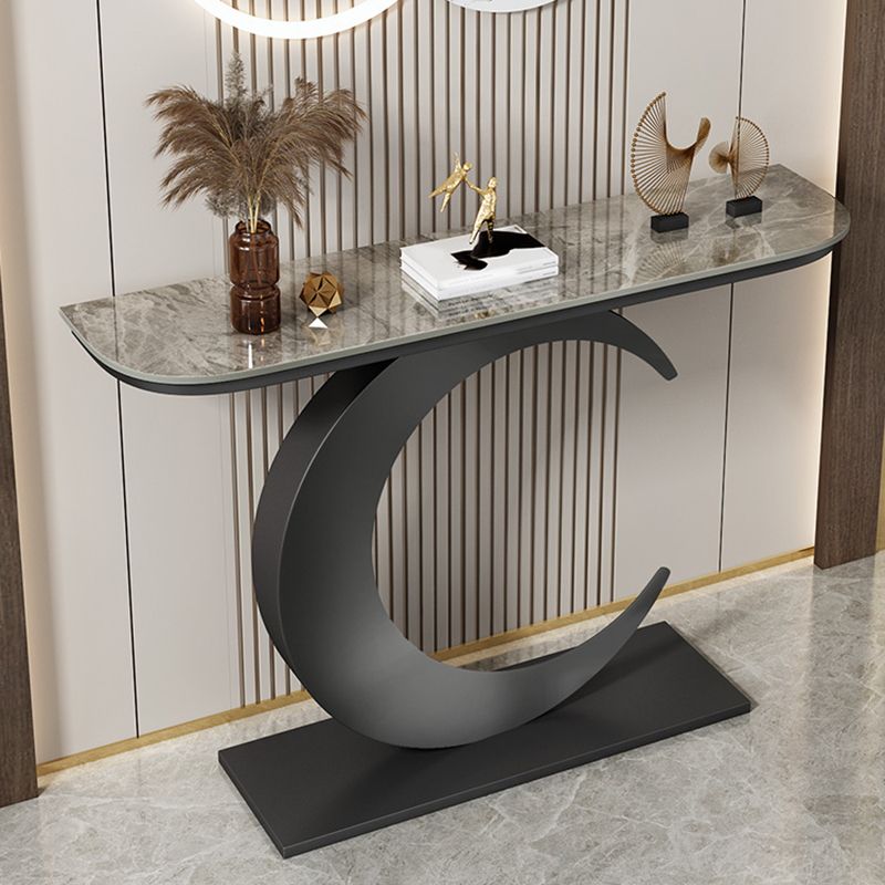 Marble Glam Console Accent Table Antique Finish Sofa Console Table