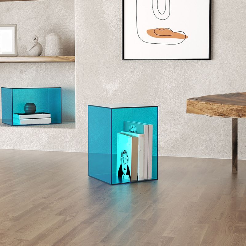 Modern Style Closed Back Bookshelf Acrylic Bookcase for Study Room