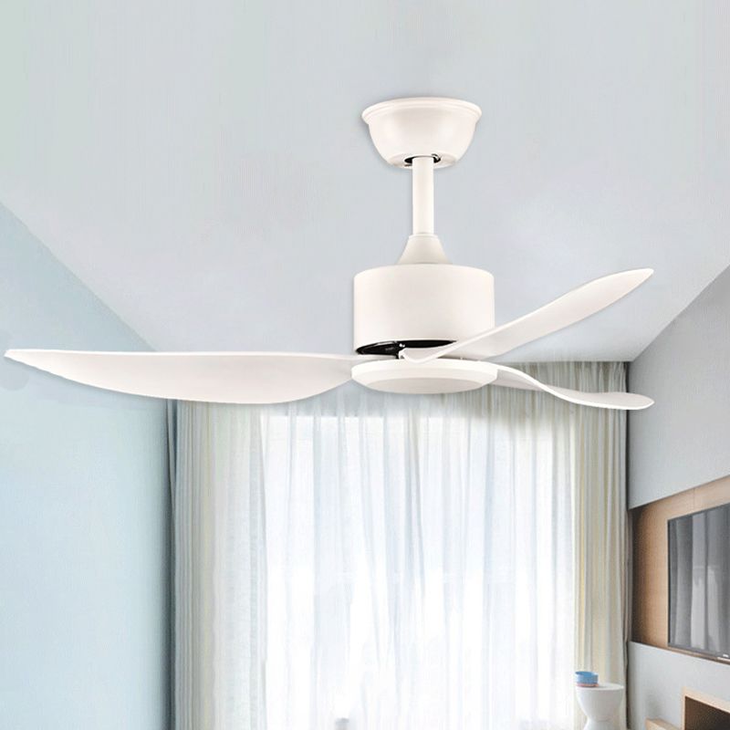 Wit LED Semi Mount Lighting Minimalisme Acryl Ronde Hangerslamp met 3 heldere messen voor woonkamer, 40 "breed