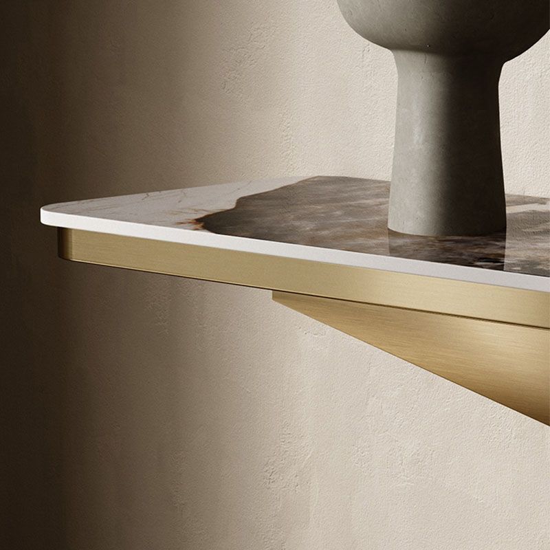 Rectangle Contemporary Console Table Gold/Black Stone Console Sofa Table