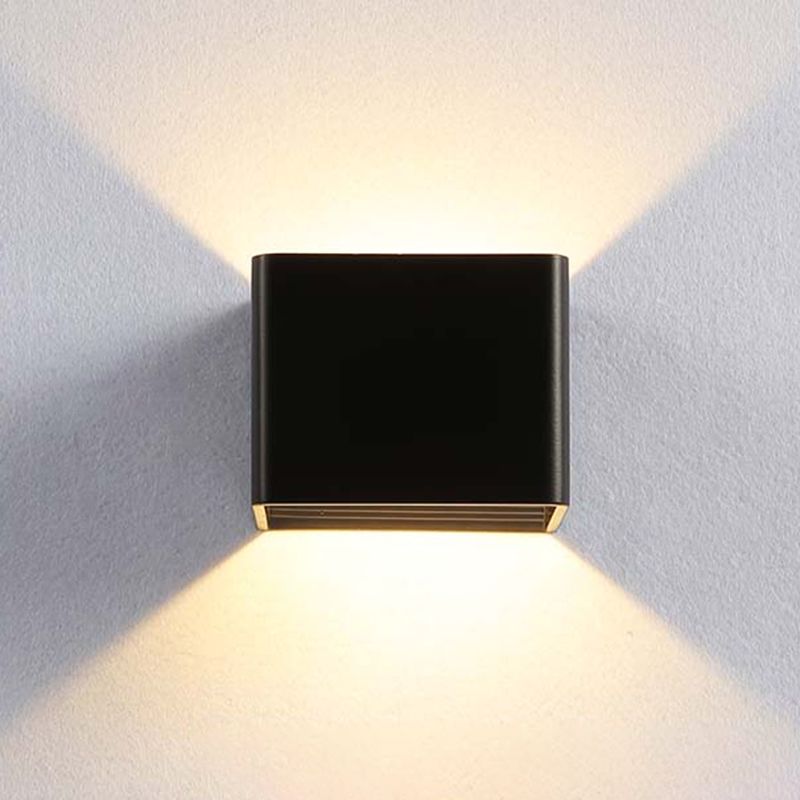 Moderner minimalistischer Stil quadratischer Wandleuchter Aluminium 1 leichte Leuchten für Wohnzimmer