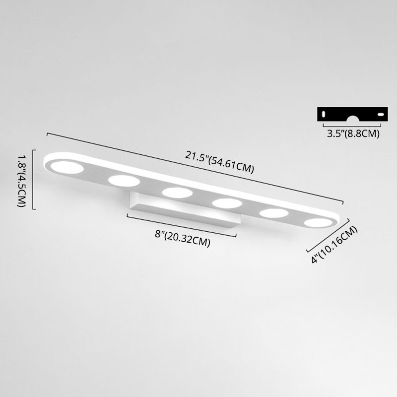 Contemporary Vanity Lights Modern LED Acrylic Vanity Mirror Lights for Bathroom