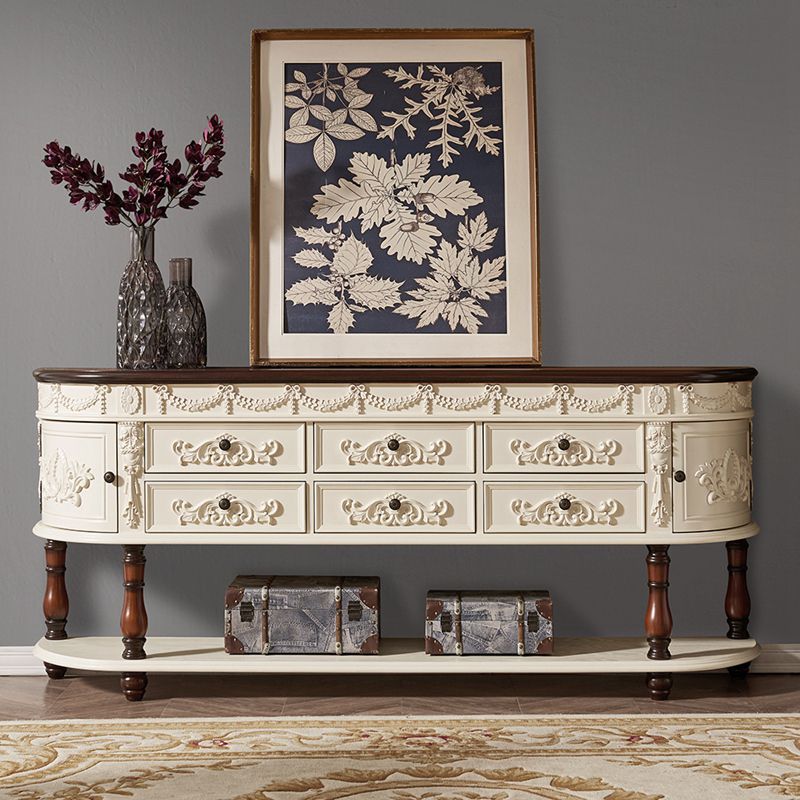 Victoria Half Moon Console Table Wood Console Sofa Table for Hall