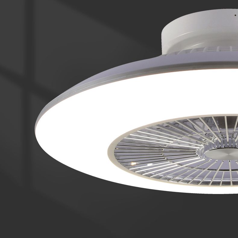 Acryl weiße LED -Deckenelement in der modernen Einfachheit Eisenkreisende Deckenventilator für Schlafzimmer