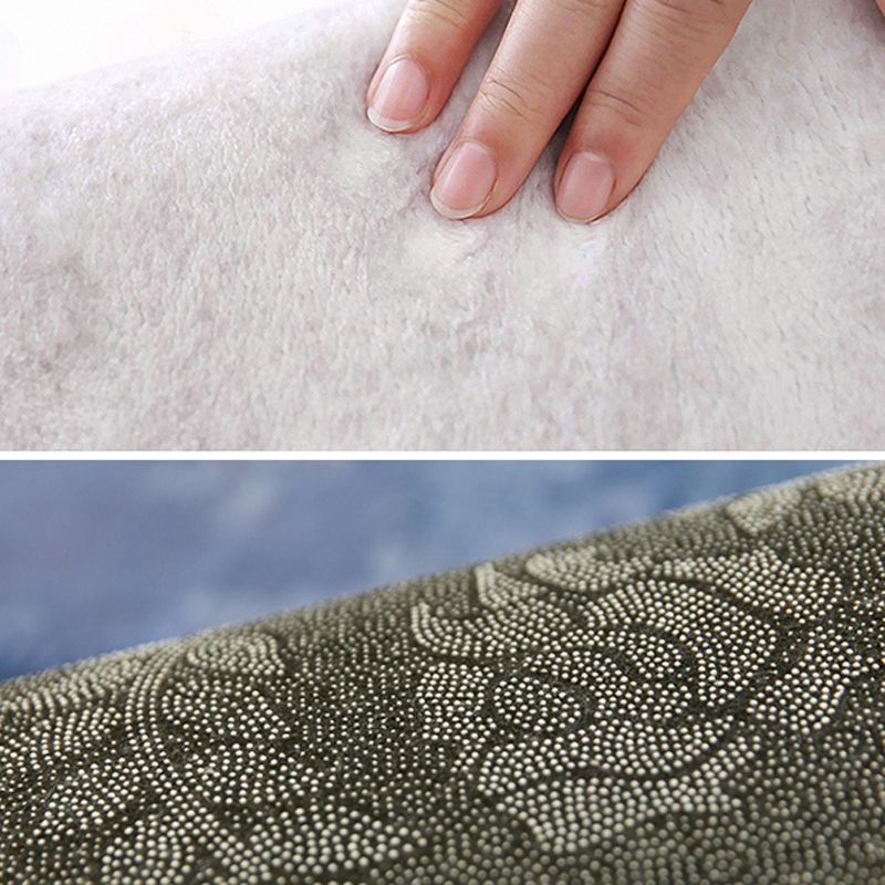 Simplicity Washable Rug Stylish Contrast Panel Rug Polyester Stain Resistant Carpet for Home Decor