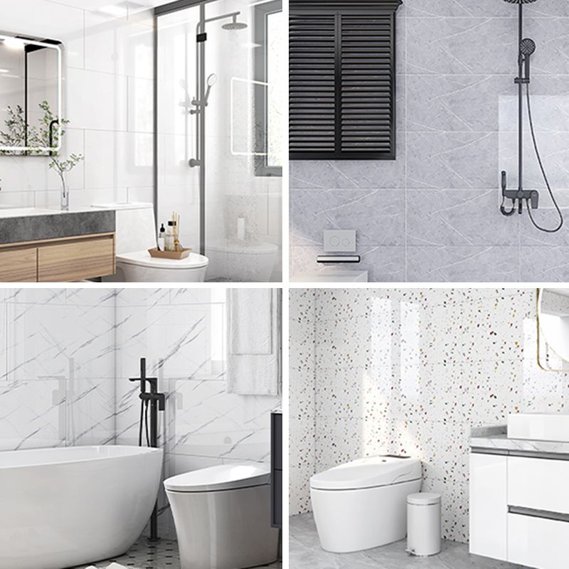 Single Tile Peel and Stick Backsplash Modern Style Bathroom Peel and Stick Backsplash