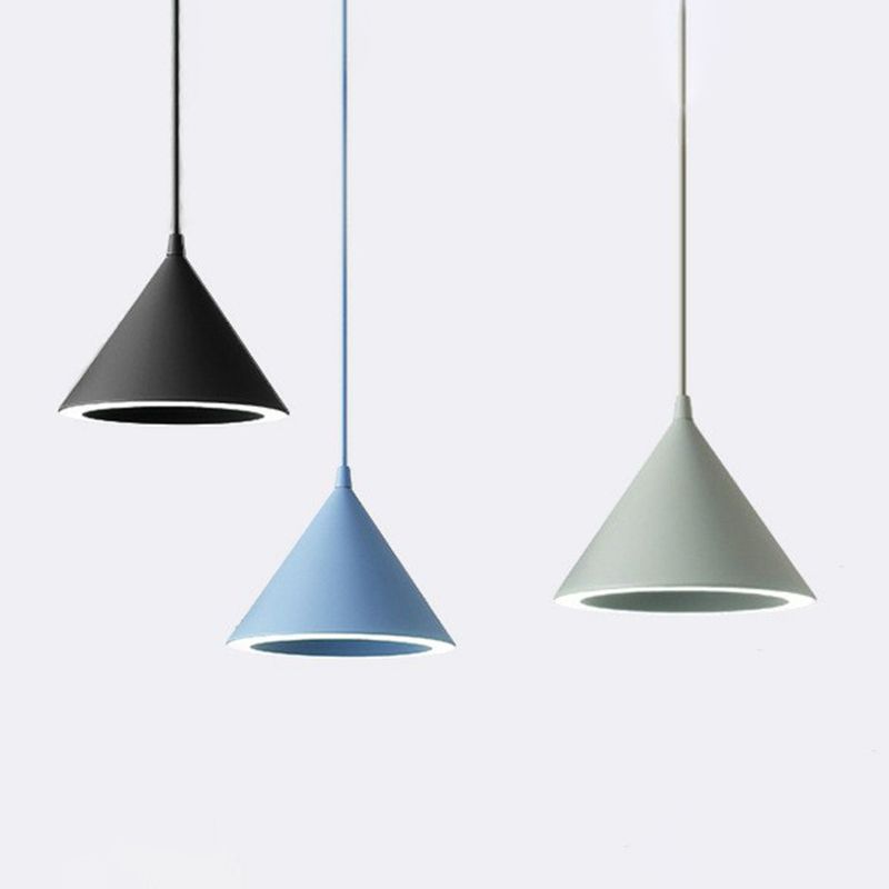 Aluminium Conic Pendant Light Nordic Style LED Plafond plafond pour salle à manger