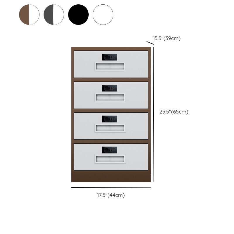 Industrial Metal Cabinet Vertical File Cabinet with Drawers and Storage