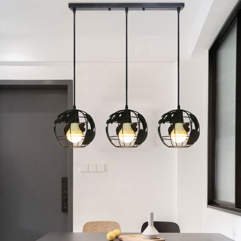 Macaron de suspension du globe Macaron 3 lumières suspendues pour salle à manger