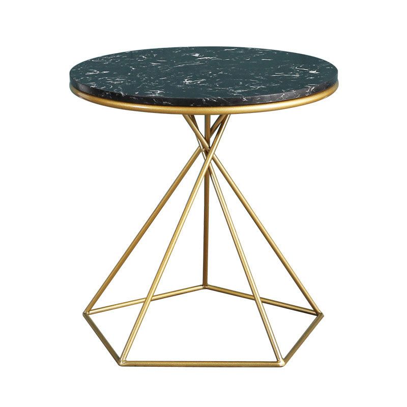 20.47" Tall Contemporary Style Side End Table Metal Round Sofa Side Accent Table