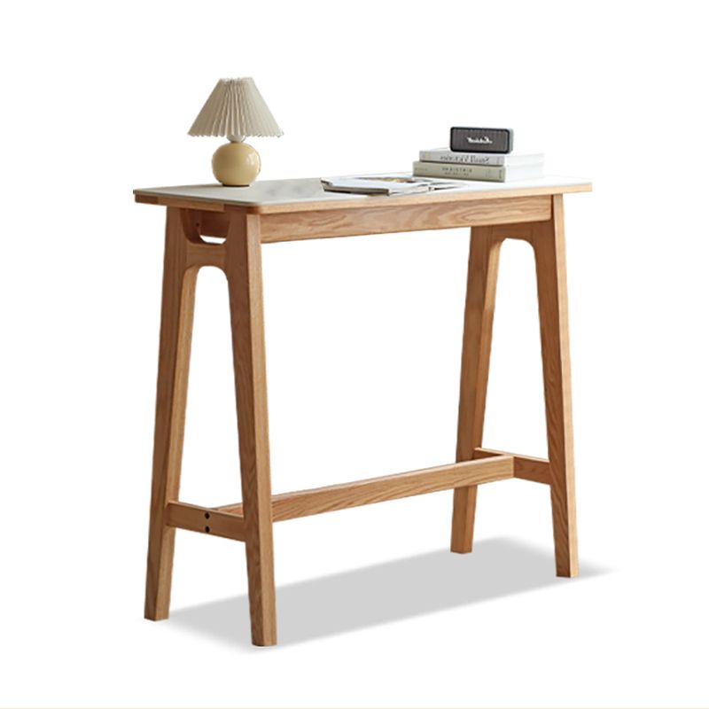 Contemporary Trestle Bar Dining Table Solid Wood Bar Stool Table