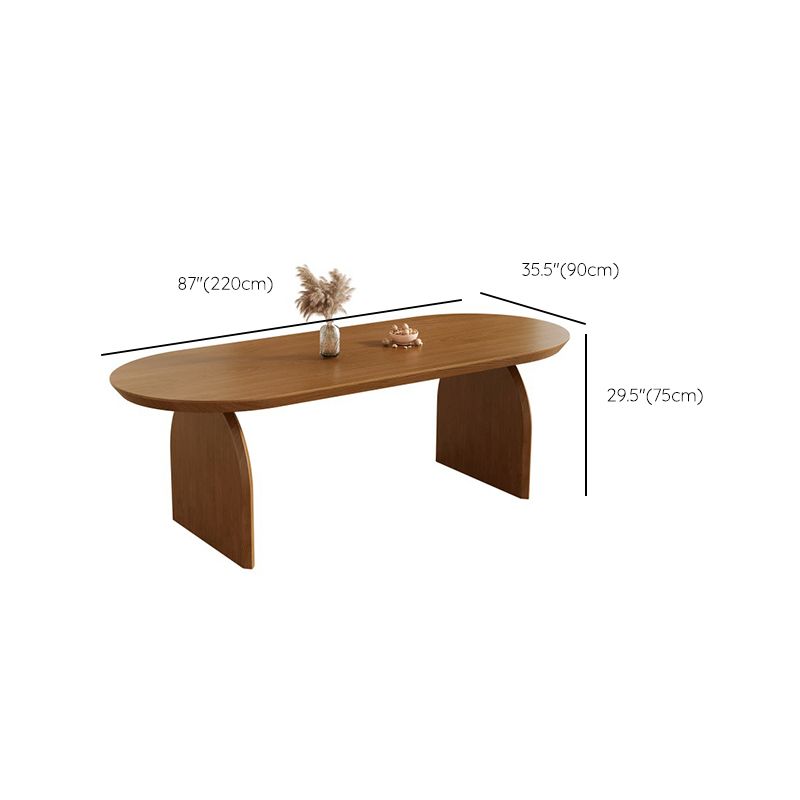 Dining Room Oval Dinner Table Kitchen Solid Wood Dining Table