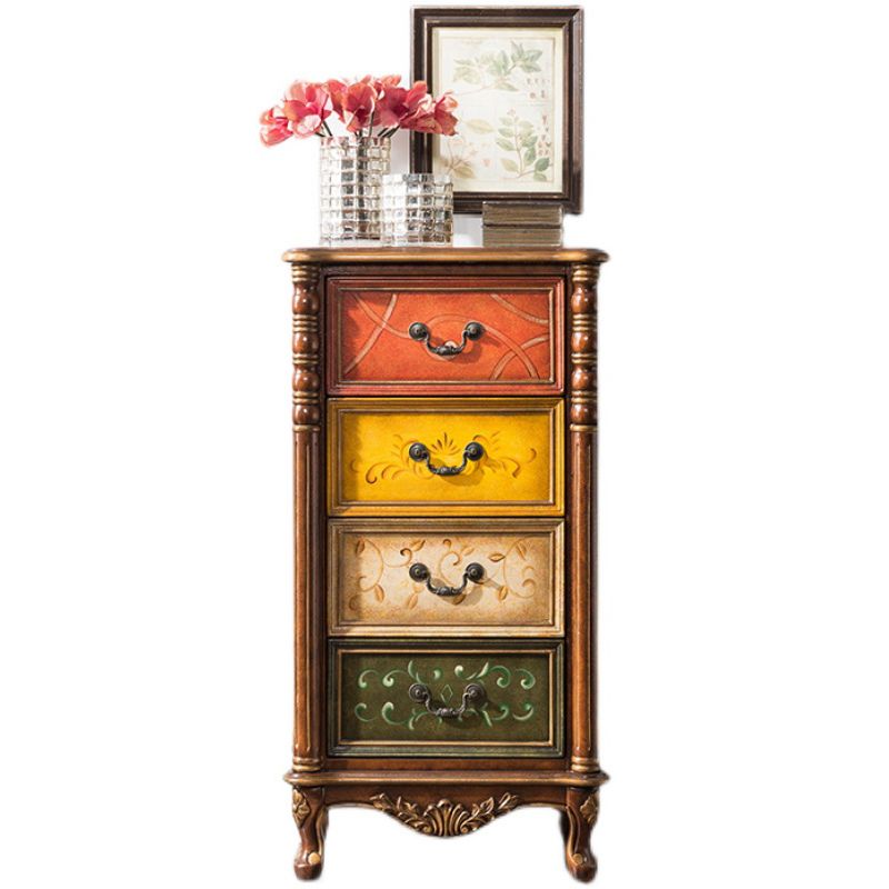 Traditional Storage Chest Solid Wood Dresser with 3/4/5 Drawers , 13.65 Inch Width