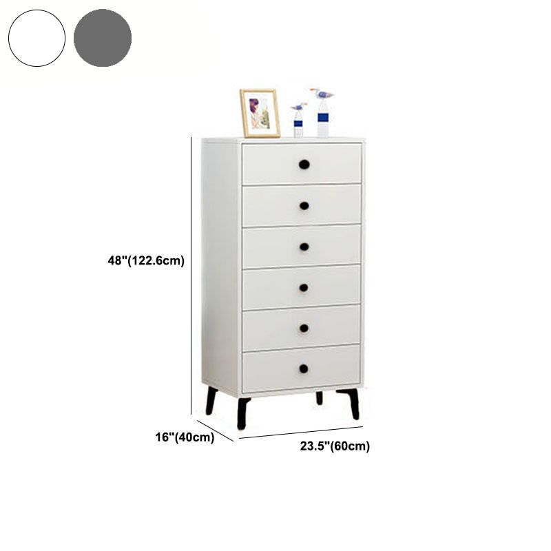 Glam Vertical Engineered Wood Storage Chest Bedroom Chest with Drawers