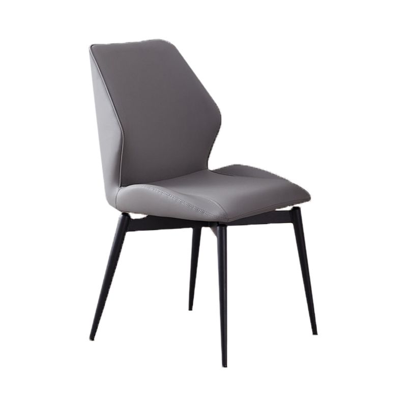 Dining Room Home Upholstered Chair Leather Wingback Armless Chair