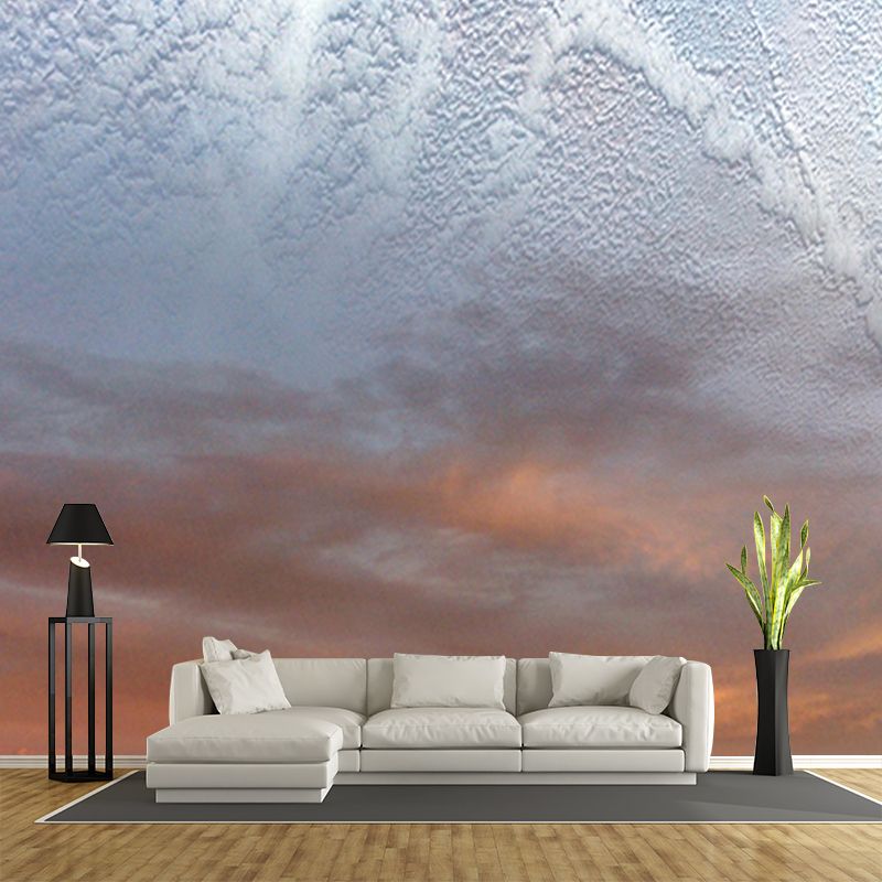 Eco-friendly Horizontal Illustration Universe Mural Wallpaper for Living Room