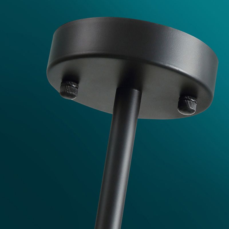 Modern Glass Chandelier Light Fixtures Cafe Restaurant Black Hanging Chandelier