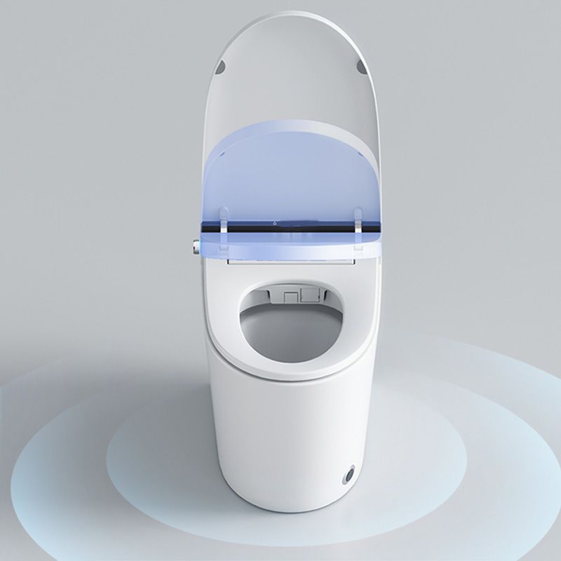 White Elongated Floor Mount Bidet Deodorizing and Antimicrobial