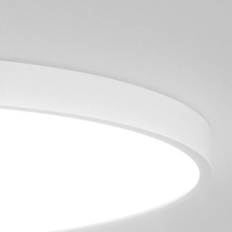 Single White Modernism Flush Mount Lighting LED Round Ceiling Light for Foyer