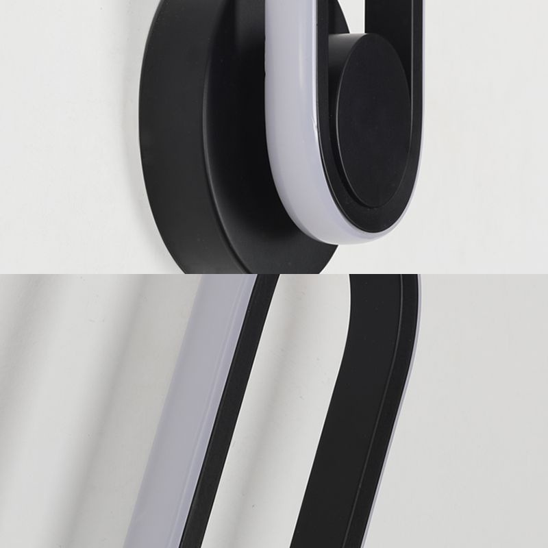 Gel di silice LED a LED rotabile Pronzo della parete in stile creativo moderno Luce murale oblunga in ferro battuto per spazi interni