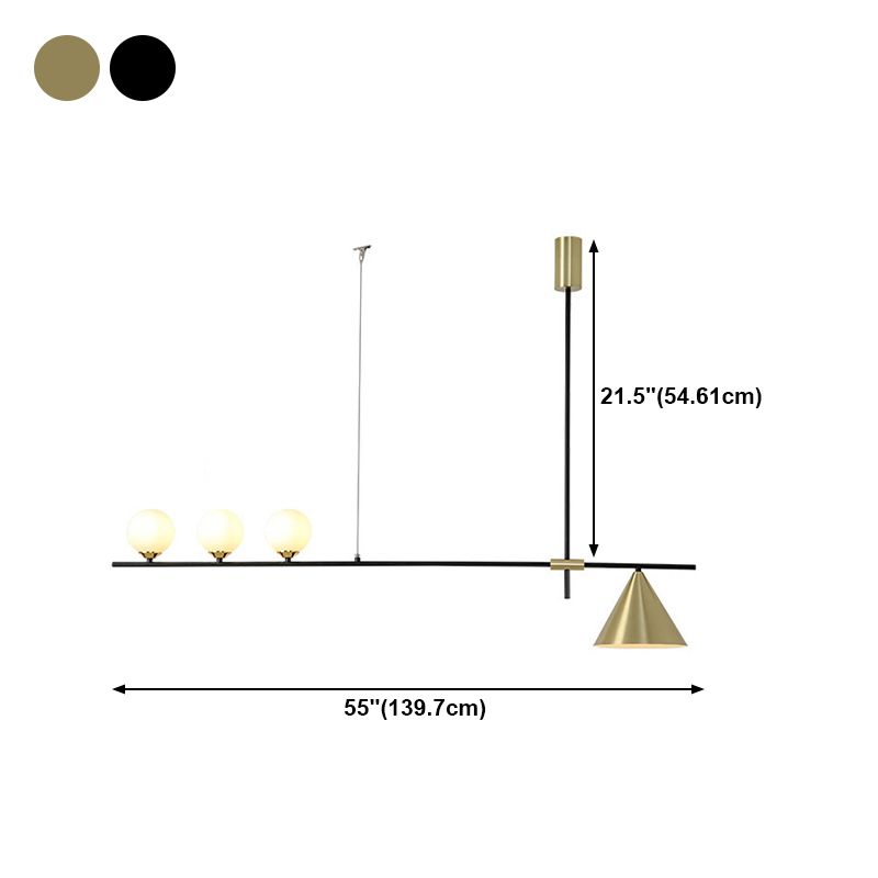 Einfachheit moderne Insel Hell weiße Glas Globus Schattenbeleuchtung für Esszimmer