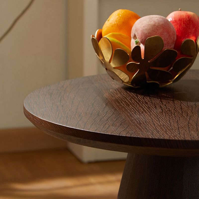 Contemporary Coffee Table Solid Wood Pedestal Coffee Cocktail Table
