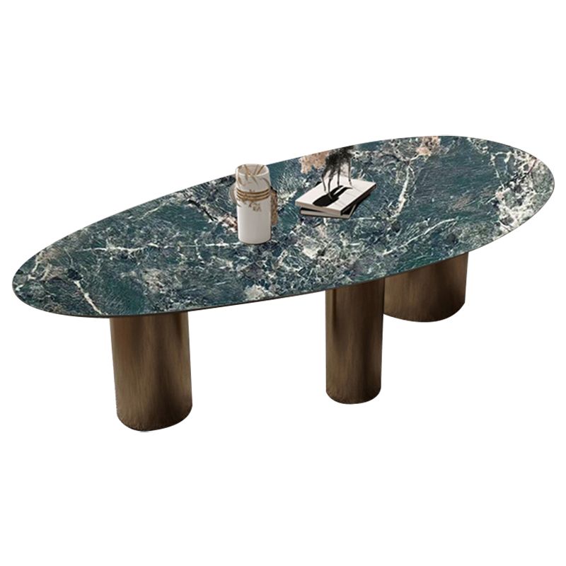 Sintered Stone Home Desk Luxury Oval Shape Fixed Table for Dining Room
