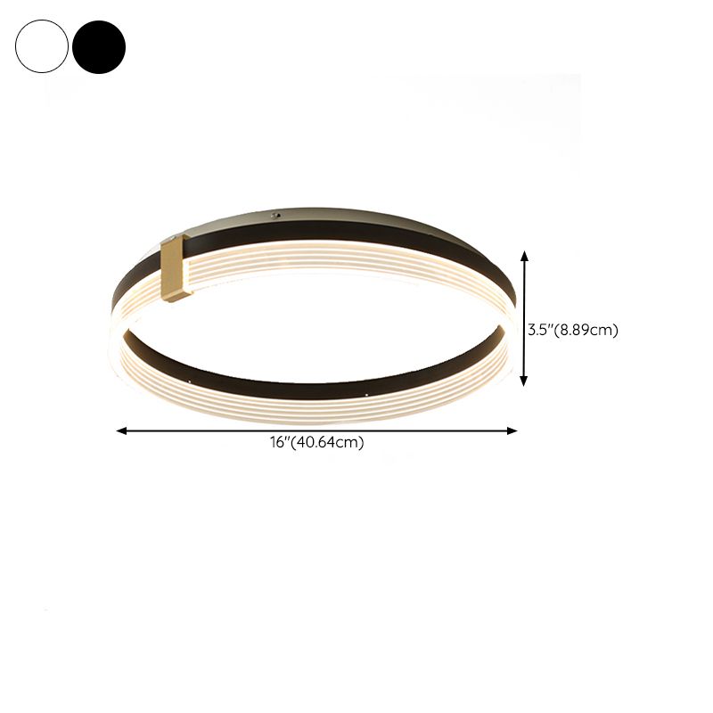 1-Light Modern Ceiling Light Simple LED Ceiling Mount Light with Acrylic Shade for Bedroom