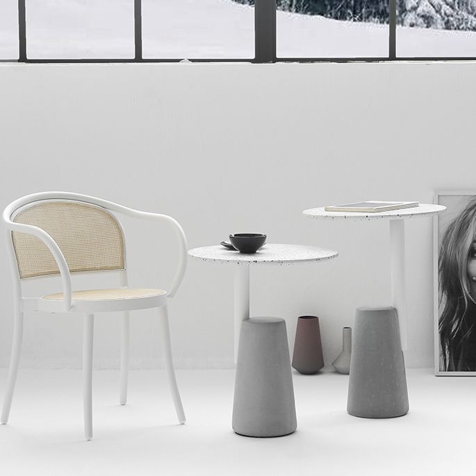 Sockelbasis traditioneller Luxus -Tisch runder Betontisch für Esszimmer
