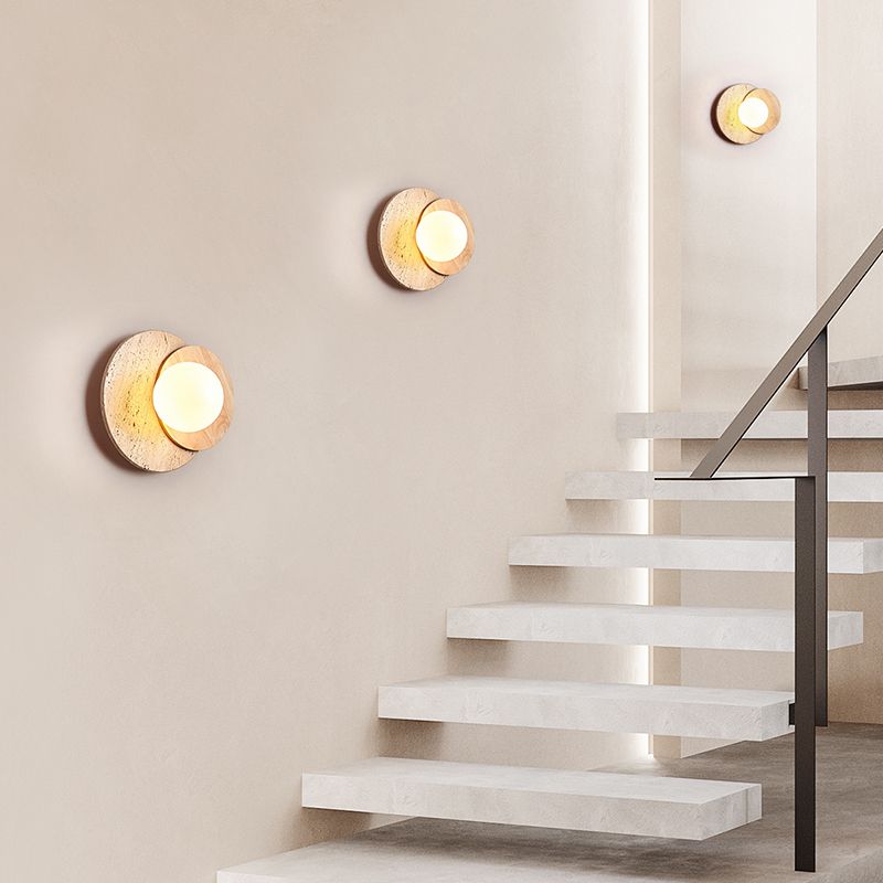 Modern Glass Globe Shade Wall Lighting Fixtures 1-Light Wall Lamp for Dining Room