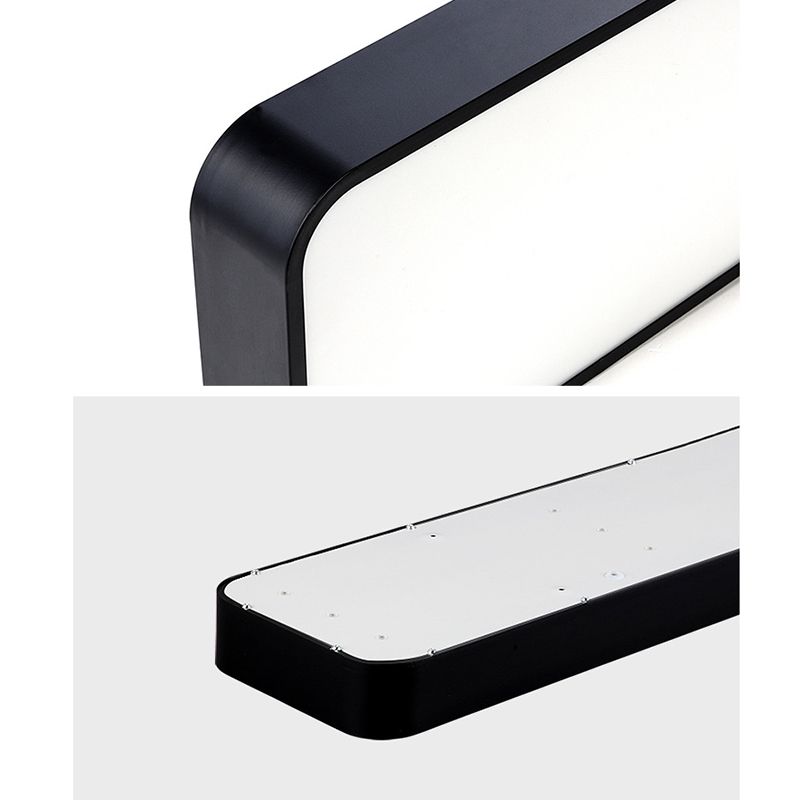 Lampade da soffitto rettangolari in metallo con montaggio a incasso. Lampade da incasso per ufficio moderne