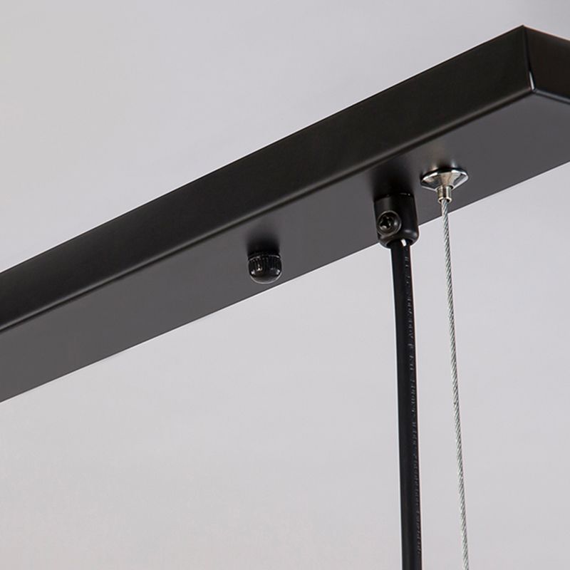 Moderne metalen eiland verlichtingsarmaturen 8-head restaurant Hangende lampen met Globe Glass Shade