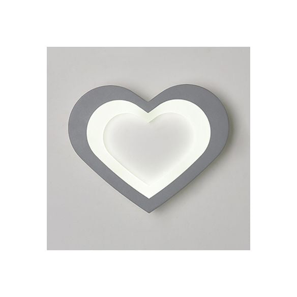 Integrated Led Cartoon Wall Mount Light Modern Simple Acrylic Wall Lighting in White