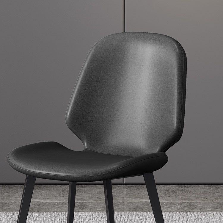Modern Chair Dining Armless Chairs with Metal Legs for Kitchen