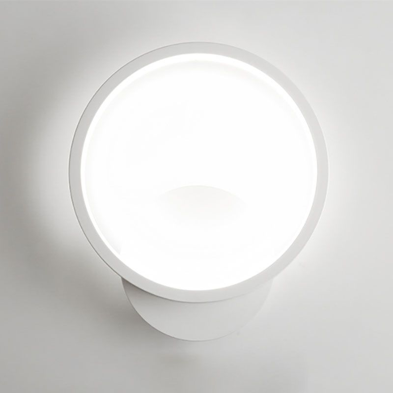 Simple Circle Shade Wall Sconce Light Acrylic Linear Sconce Light Fixture for Bedroom