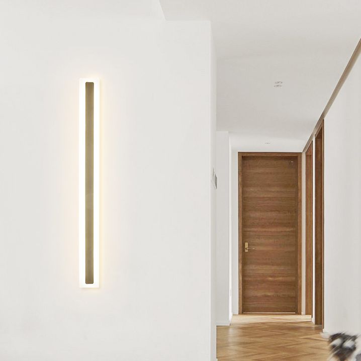 LED Wall Line Light Modern Style Metal Acrylic Rectangle Shape Wall Sconce