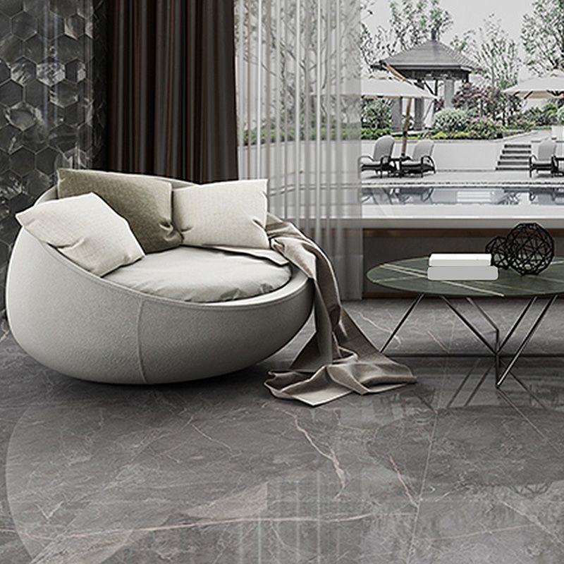 Solid Color Bedroom Cotton Removable Cushions Swivel Armless Accent Chair