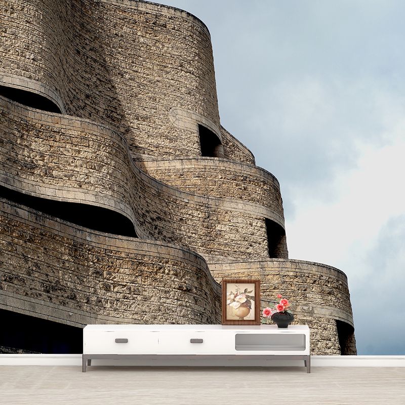 Canada Urban Architecture Mural Wallpaper Stain-Proofing Wall Art for Meeting Room